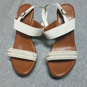 White Strappy Wedges by Italian Shoemakers